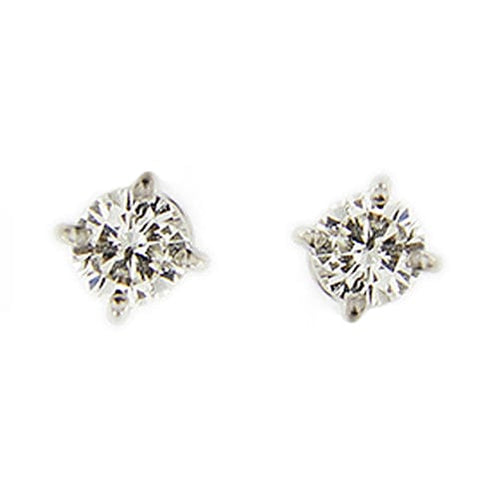 Boucles d'oreilles Boucles d’oreilles puces - Or blanc 18 carats et diamants 0,38 ct 58 Facettes 118