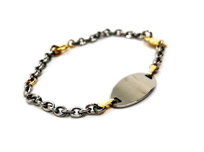 Bracelet Bracelet Gourmette Or jaune, Or blanc 58 Facettes 1180578CD