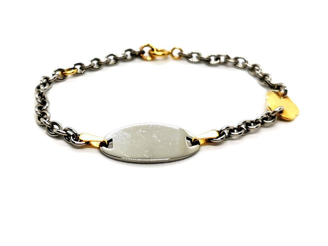 Bracelet Bracelet Gourmette Or jaune, Or blanc 58 Facettes 1180578CD