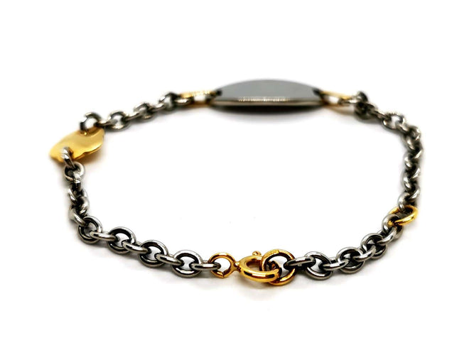 Bracelet Bracelet Gourmette Or jaune, Or blanc 58 Facettes 1180578CD