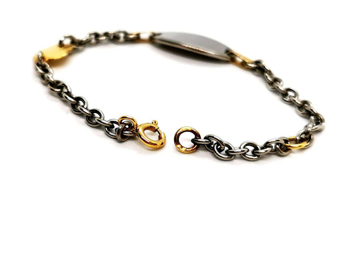 Bracelet Bracelet Gourmette Or jaune, Or blanc 58 Facettes 1180578CD