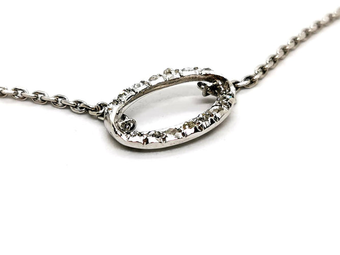 Collier Collier Chaîne + pendentif Or blanc Diamant 58 Facettes 1182635CD