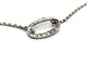 Collier Collier chaîne et pendentif ovale en or blanc 18 carats et diamants 58 Facettes 1182635CD