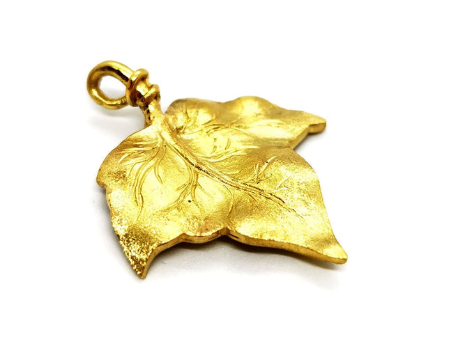 Pendentif Pendentif feuille en or jaune 18 carats 58 Facettes 1186404CN