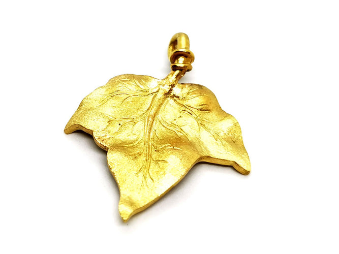 Pendentif Pendentif feuille en or jaune 18 carats 58 Facettes 1186404CN