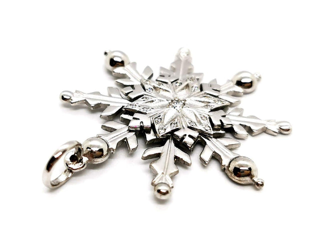 Pendentif Pendentif Flocon Or blanc Diamant 58 Facettes 1186459CN