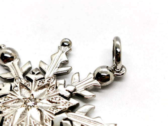 Pendentif Pendentif Flocon Or blanc Diamant 58 Facettes 1186459CN
