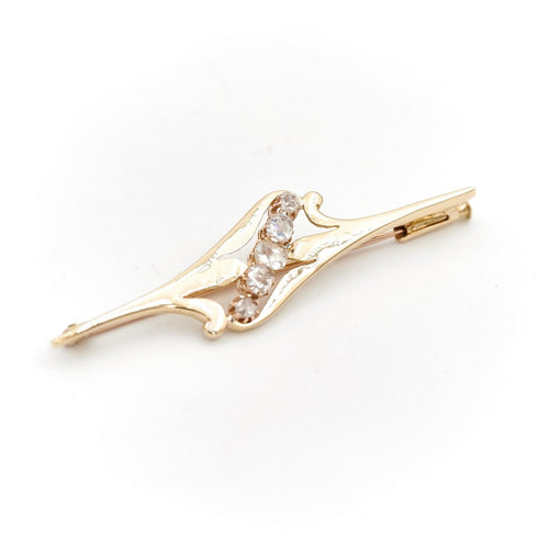 Broche Broche en or jaune 18 carats sertie de diamants taille rose 58 Facettes 1186472CN