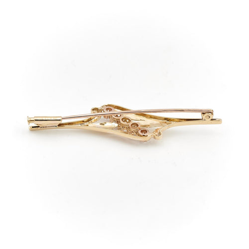 Broche Broche en or jaune 18 carats sertie de diamants taille rose 58 Facettes 1186472CN