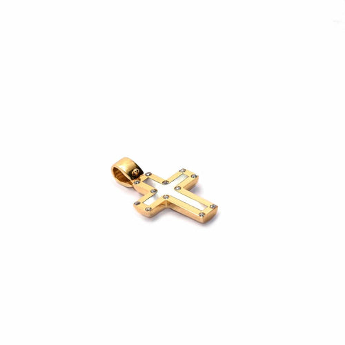 Croix en nacre en or jaune 18k 58 Facettes 47297913