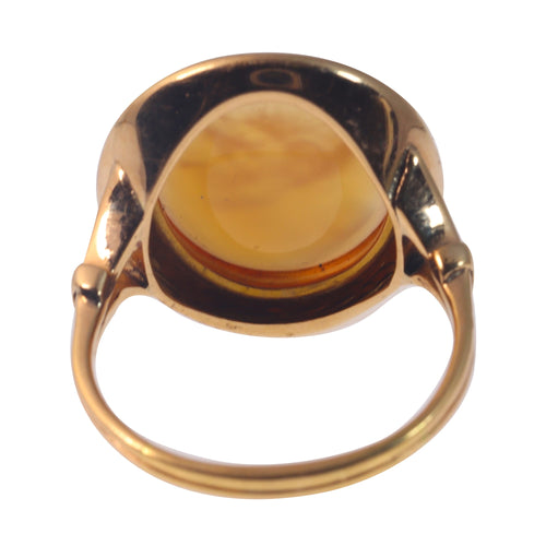 Bague 65 Bague homme intaille ancienne en or jaune 18K et cornaline 58 Facettes 12131-0052
