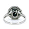 Bague 55 Bague Art déco en platine avec diamants et onyx 58 Facettes 596F005ED5EF462EB891EDCDB38AD8FA