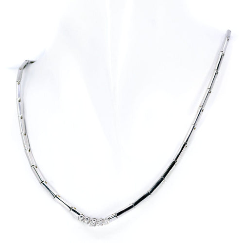 Collier Collier en or blanc 18 ct avec diamant taille brillant 58 Facettes 5426777A8BC64C87AD7642D140E4708F
