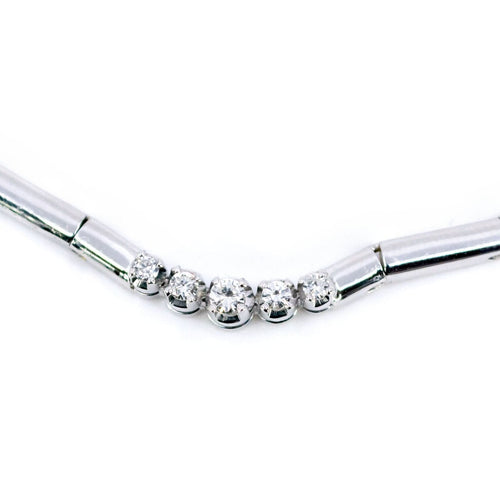 Collier Collier en or blanc 18 ct avec diamant taille brillant 58 Facettes 5426777A8BC64C87AD7642D140E4708F
