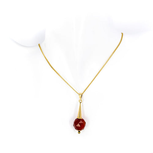 Pendentif Pendentif en cornaline en or 14 carats 58 Facettes B86A61532C3D4E9481B7F597ED51C4F5