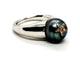 Bague 51 Bague en or blanc 18 carats avec perle de Tahiti et diamants 58 Facettes 1292003CN