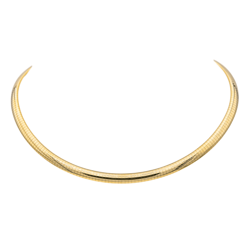Collier Collier ras-de-cou en or jaune 18 carats, maille oméga 58 Facettes 1292143CN