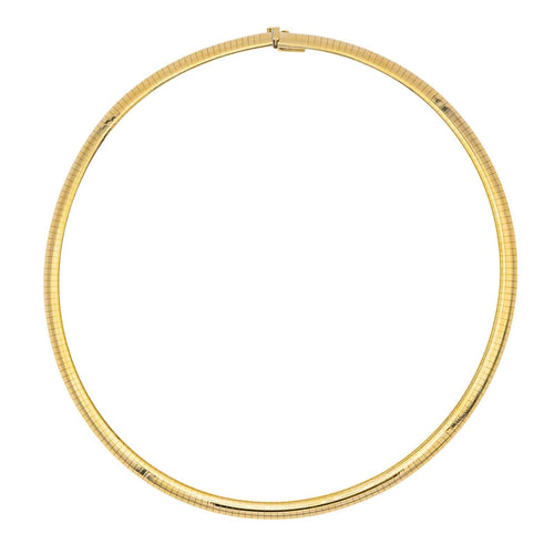 Collier Collier ras-de-cou en or jaune 18 carats, maille oméga 58 Facettes 1292143CN