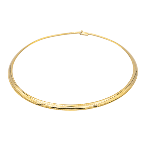 Collier Collier ras-de-cou en or jaune 18 carats, maille oméga 58 Facettes 1292143CN