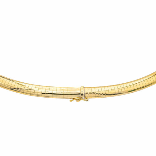 Collier Collier ras-de-cou en or jaune 18 carats, maille oméga 58 Facettes 1292143CN