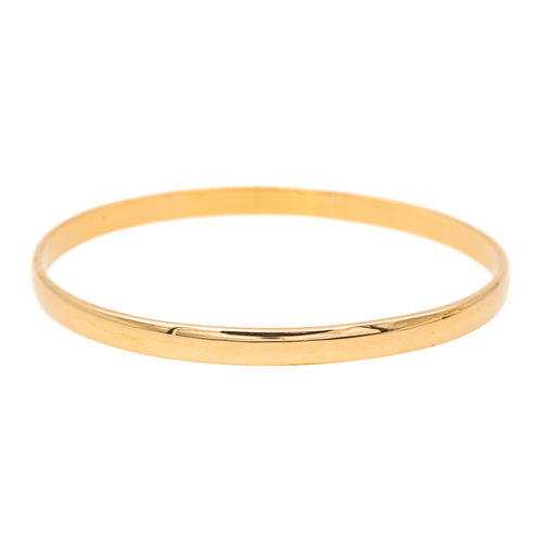 Bracelet Bracelet demi-jonc ovale bombé en or jaune 18 carats 58 Facettes 1292185CN