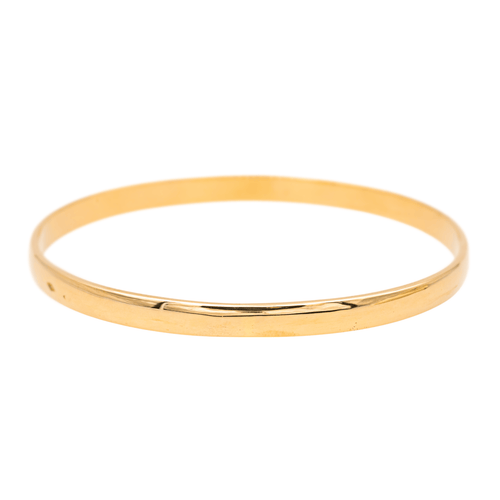 Bracelet Bracelet demi-jonc ovale bombé en or jaune 18 carats 58 Facettes 1292185CN