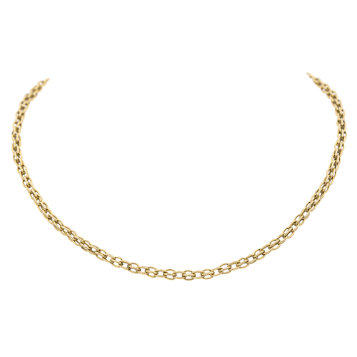 Collier Collier maille ovale en or jaune 18 carats 58 Facettes 1292211CN