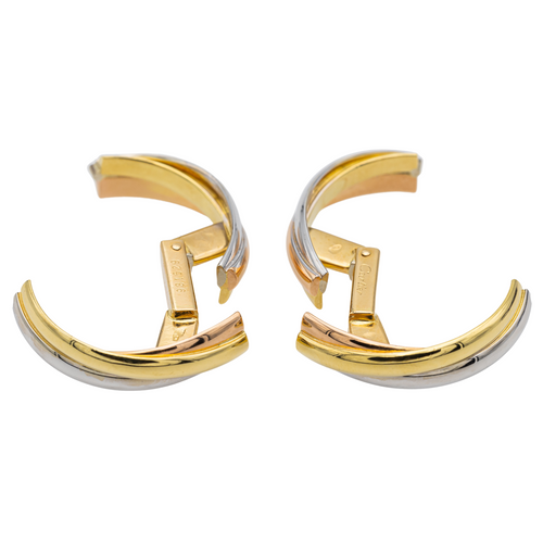 Boutons de manchette Cartier Trinity - Boutons de manchette en or jaune, rose et blanc 58 Facettes 1292298CN