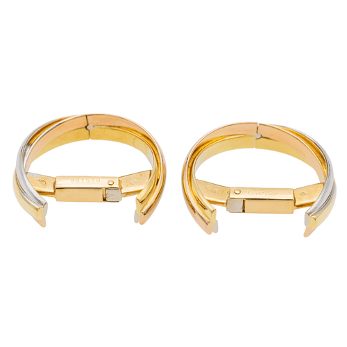 Boutons de manchette Cartier Boutons de manchette Trinity Or blanc, Or jaune, Or rose 58 Facettes 1292298CN