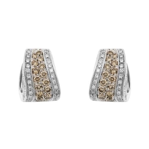Boucles d'oreilles Boucles d'oreilles Wave - Diamants en or blanc 18 kt 58 Facettes 13036