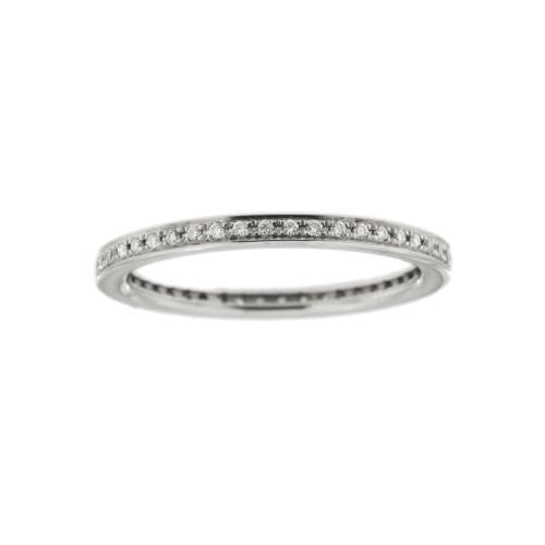 Bague Bliss - Bague éternelle en or blanc 18 ct avec diamants 0,50 ct 58 Facettes 13193
