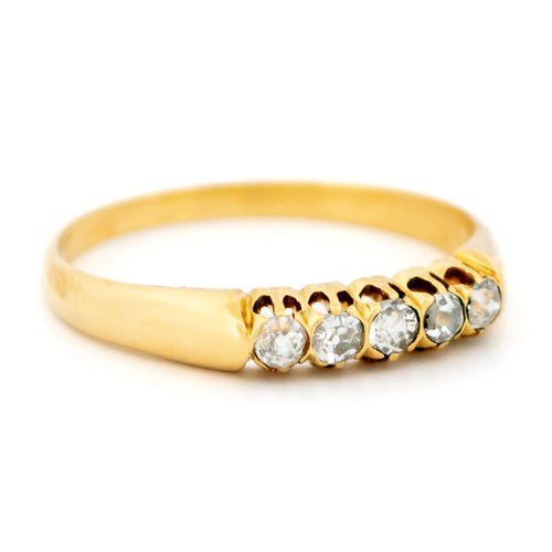 Bague 58 Bague rangée de diamants taille ancienne en or 14 carats 58 Facettes 3A52EF8B9E8F4AA9A786FB3492D0965A