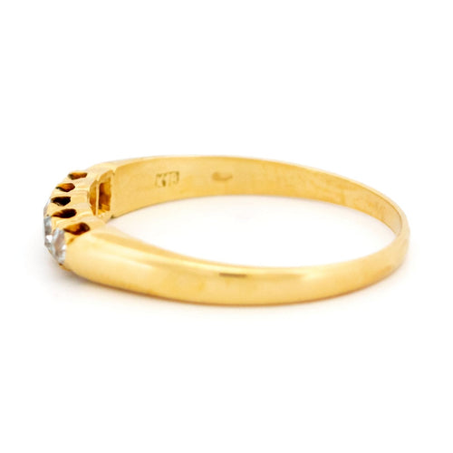 Bague 58 Bague rangée de diamants taille ancienne en or 14 carats 58 Facettes 3A52EF8B9E8F4AA9A786FB3492D0965A