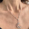 Collier Collier - Pendentif lune en or blanc 18 carats et diamants 58 Facettes 13249