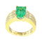 Bague 51 Kutchinsky - Bague de fiançailles en or jaune 18K émeraude 2,33 ct et diamants 58 Facettes 13262-0119