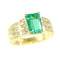 Bague 51 Kutchinsky - Bague de fiançailles en or jaune 18K émeraude 2,33 ct et diamants 58 Facettes 13262-0119