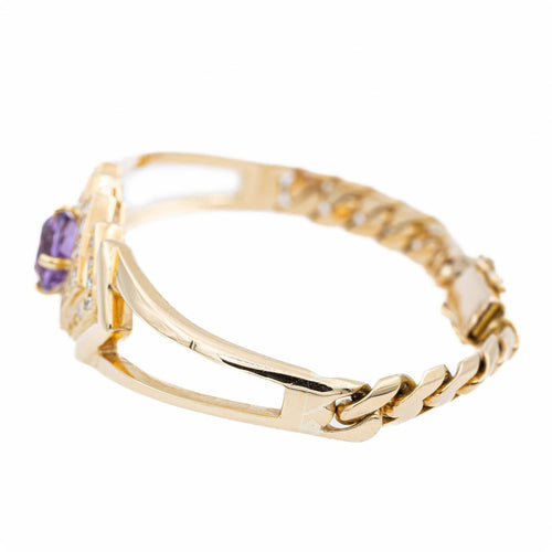 Bracelet Bracelet Or jaune Améthyste, Diamant 58 Facettes 1352336CN