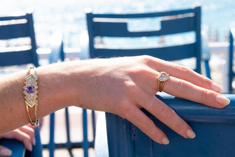 Bracelet Bracelet Or jaune Améthyste, Diamant 58 Facettes 1352336CN