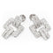 Boucles d'oreilles Art déco - Boucles d’oreilles en platine et or blanc avec diamants 58 Facettes 1352343CN