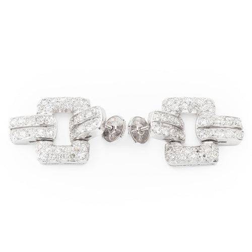 Boucles d'oreilles Boucles d'oreilles Art déco Platine, Or blanc Diamant 58 Facettes 1352343CN