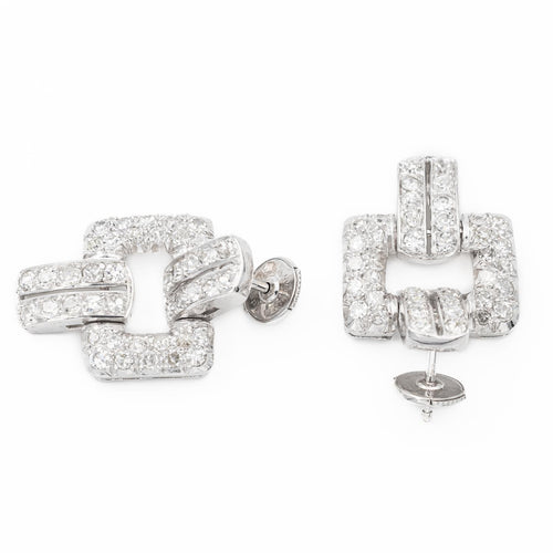 Boucles d'oreilles Boucles d'oreilles Art déco Platine, Or blanc Diamant 58 Facettes 1352343CN