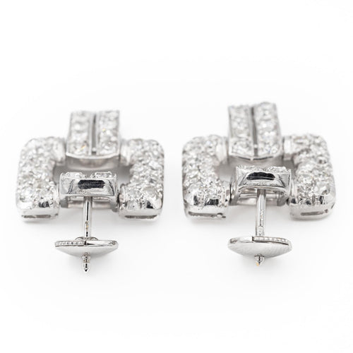 Boucles d'oreilles Boucles d'oreilles Art déco Platine, Or blanc Diamant 58 Facettes 1352343CN