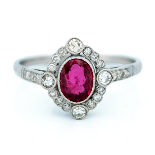 Bague 55 Quatrefoil - Bague en platine avec rubis et diamants 58 Facettes 5D1A72A5A0884D5C906DB26350BA9C87