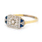 Bague 55 Bague Art déco en or 18 carats, diamants et saphirs 58 Facettes E919E52DD17F4A4997D032EB7C9EE3FA