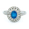 Bague 55.5 Bague Art déco - Platine, saphir ovale et diamants 58 Facettes BE68B24A4C894F3E8BE652F8855483A5