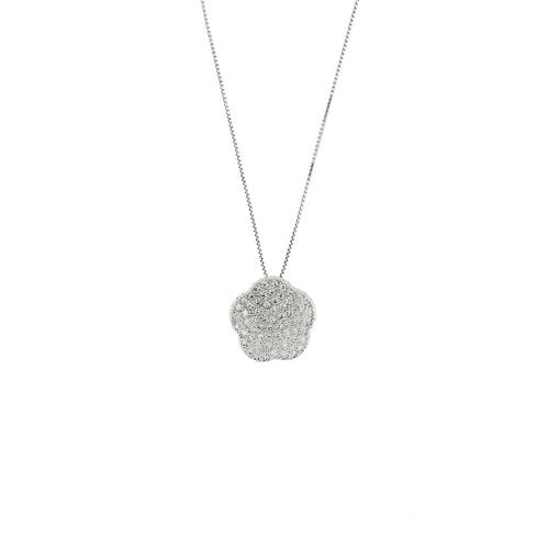 Collier Collier - Pendentif fleur pavé de diamants 58 Facettes 15146