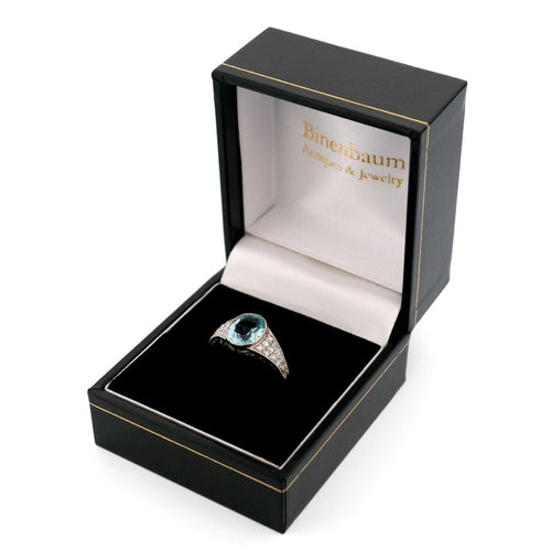 Bague 55.5 Bague en platine avec aigue-marine et diamants 58 Facettes 8CC48577AEF742F9803A387625EB06B3