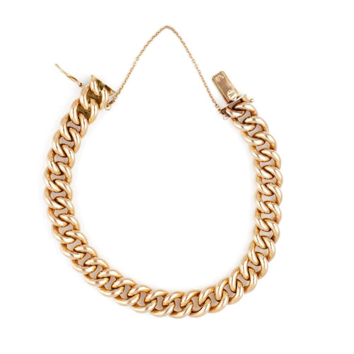 Bracelet Bracelet gourmette à maillons en or jaune 14 carats 58 Facettes 4631C406771A4DFB8E50B675B52AB31C