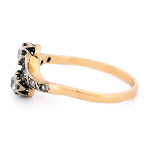 Bague 54 Bague toi et moi en or 18k et argent avec diamants 58 Facettes 623C171FA9944B33B9E46C2049D1BAF2