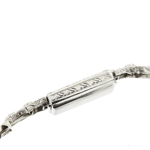 Montre Marvin - Montre Art déco en or blanc 18 carats et diamants 58 Facettes 14538